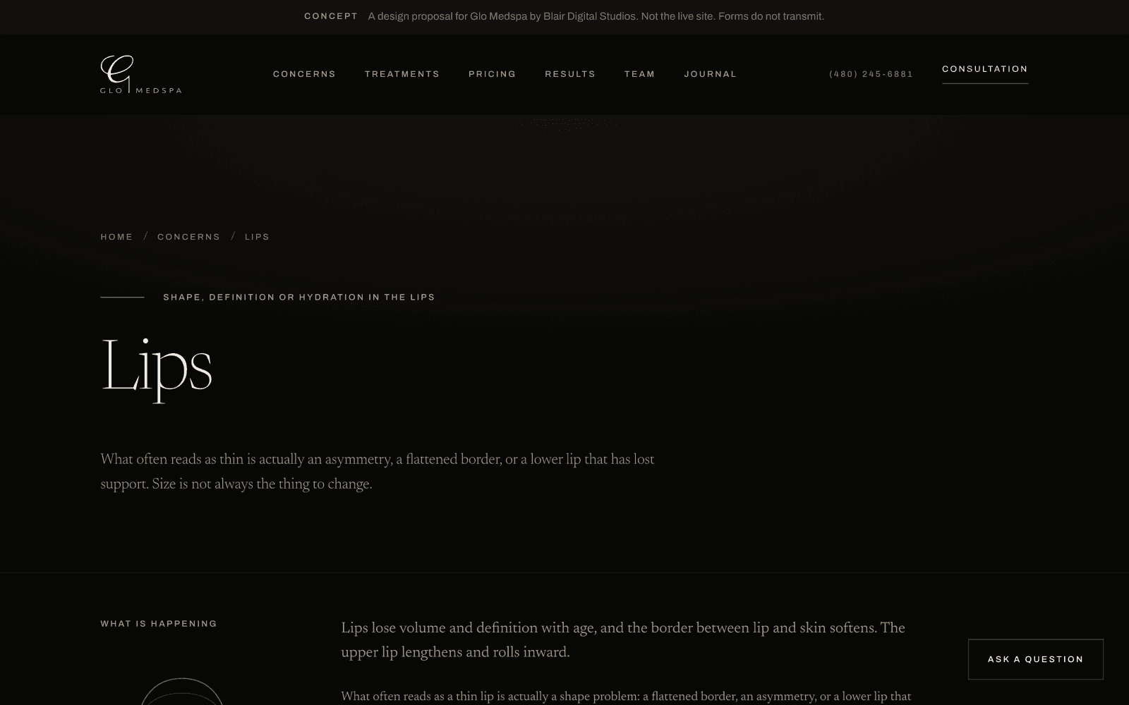 Concerns — Glo Medspa concept