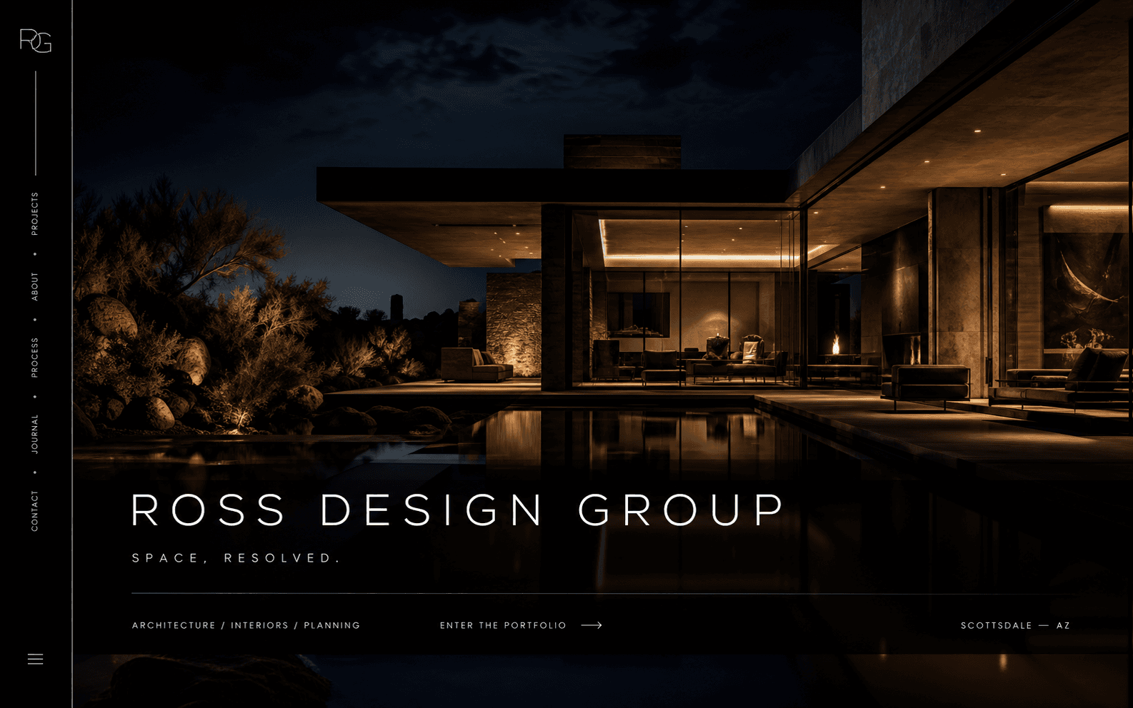 Cinematic Black website direction